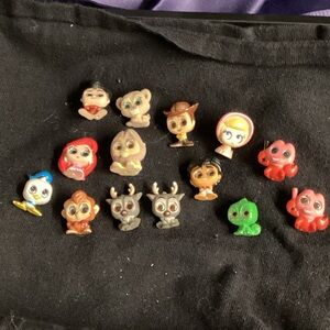 14 Disney Mini Doorables Character Figurines Set - Red, Green, Brown 2 duplicate